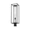 Z-Lite Dunbroch 1 Light Outdoor Post Mount Fixture, Black & Clear 584PHBR-BK - alternate 3
